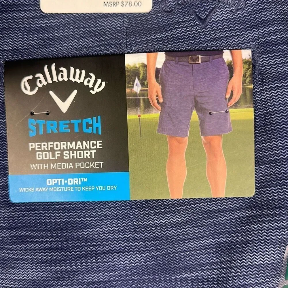 Callaway Mens 410 Peacoat FF Printed Texture Short‎ size 40 NEW